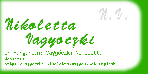 nikoletta vagyoczki business card