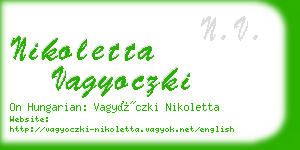 nikoletta vagyoczki business card